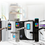 Tyent UCE-13 Plus water ionizers in antique, satin silver, and matte black.