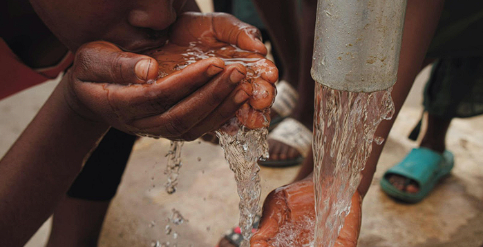 drinking water