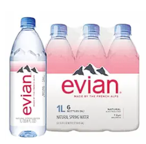 evian bottled water