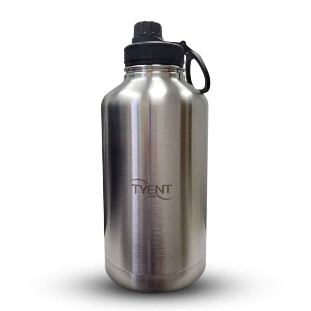 Tyent Contemporary Drinkware - 64oz Stainless Steel Jug