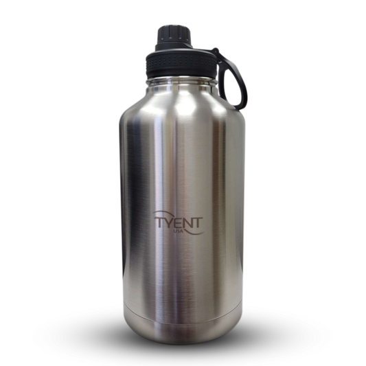 Tyent Contemporary Drinkware - 64oz Stainless Steel Jug