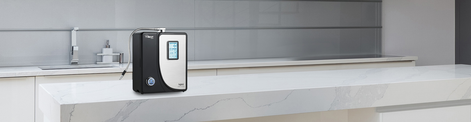 Hybrid Cell Water Ionizer on Kitchen Counter